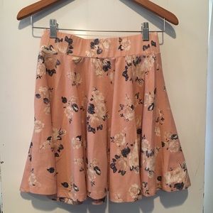 Pink Floral Urban Outfitters Skater Skirt